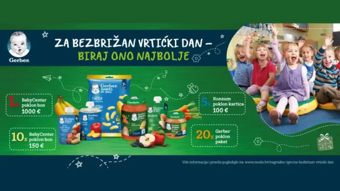 Nestle nagradna igra uz Gerber: Za bezbrižan vrtićki dan - biraj ono najbolje