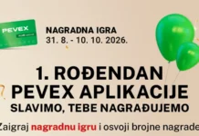 Pevex nagradna igra: 1. rođendan PEVEX aplikacije slavimo Pevex nagradna igra: 1. rođendan PEVEX aplikacije slavimo, tebe nagrađujemo