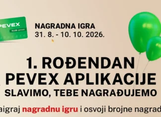Pevex nagradna igra: 1. rođendan PEVEX aplikacije slavimo, tebe nagrađujemo