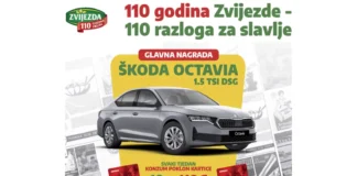Zvijezda nagradna igra 2016 za automobil ŠKODA OCTAVIA FL: 110 godina Zvijezda – 110 razloga za slavlje