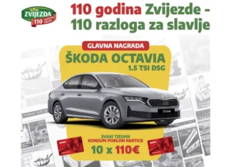 Zvijezda nagradna igra za automobil ŠKODA OCTAVIA FL Zvijezda nagradna igra 2016 za automobil ŠKODA OCTAVIA FL: 110 godina Zvijezda – 110 razloga za slavlje