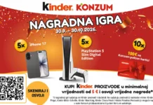 Kinder nagradna igra 2026 za iPhone, PS5 i poklon kartice