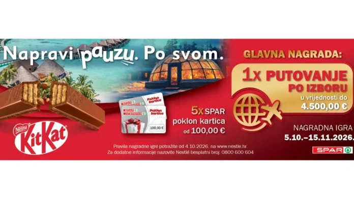 KITKAT nagradna igra 2026: Napravi pauzu. Po svom!