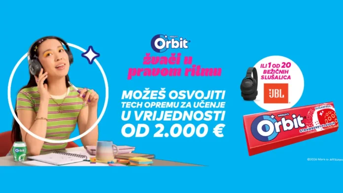 Orbit nagradna igra 2026: Žvači u pravom ritmu i osvoji nagradu!