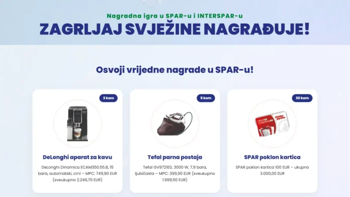 Saponia nagradna igra u Sparu: Zagrljaj svježine nagrađuje!