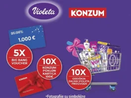 Violeta nagradna igra u Konzumu za Big Bang vouchere